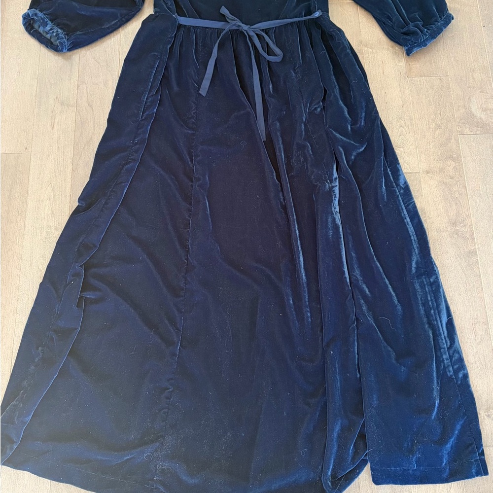 April Cornell Midnight Blue Velvet Dress - Picture 6 of 8